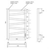 Полотенцесушитель электрический Point Феникс PN15858B П7 500x800, диммер справа, черный PN15858B - фото 28580