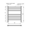 Полотенцесушитель электрический Point Веста PN70756B П7 500x600, диммер слева, черный PN70756B - фото 28682