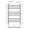 Полотенцесушитель электрический Point Вега PN71858B П9 500x800, диммер справа, черный PN71858B - фото 28733