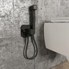 Встраиваемый смеситель с гигиеническим душем,матовый черный, IDDIS, 004BLS0i08 - фото 45637