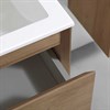 Тумба Luka 600 подвесная, 2 выкатных ящика soft-close, N.Oak + Раковина VCB-13600B из кварца, цвет черный VMC-2L600NO - фото 49398