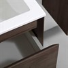 Тумба Luka 600 подвесная, 2 выкатных ящика soft-close, R.Oak + Раковина черная, кварц, VCB-13600B VMC-2L600RO + VCB-13600B - фото 49887