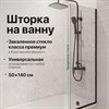 Шторка на ванну DIWO Анапа неподвижная, 50х140, профиль черный матовый, прозрачное стекло Diwo 612755 - фото 50337