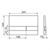 Кнопка смыва для скрытых систем инсталляции AlcaPlast M1713 хром-глянцевая/матовая M1713 - фото 62674