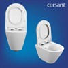 Cersanit 68305 с унитазом CITY SMART CO DPL EO slim с кнопкой ESTETICA чёрный мат с рамкой хром Cersanit 68305 - фото 62716