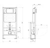 Инсталляция для подвесного унитаза отдельностоящая, усиленная Aquatek INS-0000016 , 1130*530*210 мм INS-0000016 - фото 63453