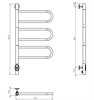 Полотенцесушитель электрический Vincea VTD-1R2CBE 44х80, черный, таймер VTD-1R2CBE - фото 64447