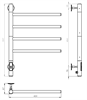 Полотенцесушитель электрический Vincea VTD-1S1CE 43x60, хром, таймер VTD-1S1CE - фото 64465