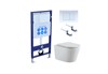 Set AQUATEK ВЕГА (рама AQUATEK Standard INS-0000012 с звукоиз.прокладкой+крепеж KKI-0000002+кнопкаKDI-0000009+унитаз ВЕГА AQ1905-00 с крышкой-сиденьем soft-close) Set AQUATEK ВЕГА-009 4в1 - фото 77725