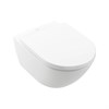 Villeroy&Boch Subway 3 Унитаз подвесной, безободковый, сиденье-в комплекте SoftClosing, CeramicPlus, цвет: альпийский белый 4670TSR1 - фото 78458