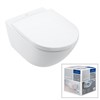 Villeroy&Boch Subway 3 Унитаз подвесной, безободковый, сиденье-в комплекте SoftClosing, CeramicPlus, цвет: альпийский белый 4670TSR1 - фото 78459