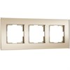 Рамка из стекла на 3 поста Senso шампань soft-touch W0033111 - фото 86521