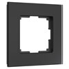 Рамка из стекла на 1 пост Senso черный soft-touch W0013108 - фото 86531