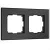 Рамка из стекла на 2 поста Senso черный soft-touch W0023108 - фото 86534