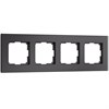 Рамка из стекла на 4 поста Senso черный soft-touch W0043108 - фото 86540