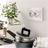 Рамка из стекла для двойной розетки Favorit белый W0081101 - фото 86656