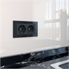 Рамка из стекла для двойной розетки Favorit черный W0081108 - фото 86726
