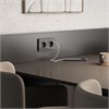 Розетка с заземлением, шторками и USB тип A+C (графит акрил) W1171744 - фото 87041