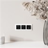 Розетка с заземлением, шторками и USB тип A+C (черный акрил) W1171748 - фото 87094
