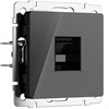 Розетка Ethernet RJ-45 (черный акрил) W1181048 - фото 87099