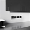 Накладка для двойной розетки Еthernet RJ-45 (черный акрил) W1191148 - фото 87102