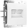 Розетка двойная Ethernet RJ-45 (белый матовый) W1181161 - фото 87238