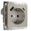 Розетка с заземлением, шторками и USB тип A+C (дымчатый) W1271704 - фото 87351