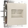 Розетка двойная Ethernet RJ-45 (айвори матовый) W1181162 - фото 87476