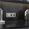 Розетка с заземлением, шторками и USB тип A+C (серебряный матовый) W1171765 - фото 87594